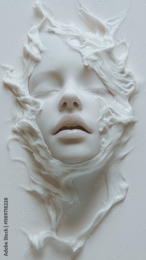 Serene Face: An Abstract Digital Sculpture Serene Face: An Abstract Digital Sculpture