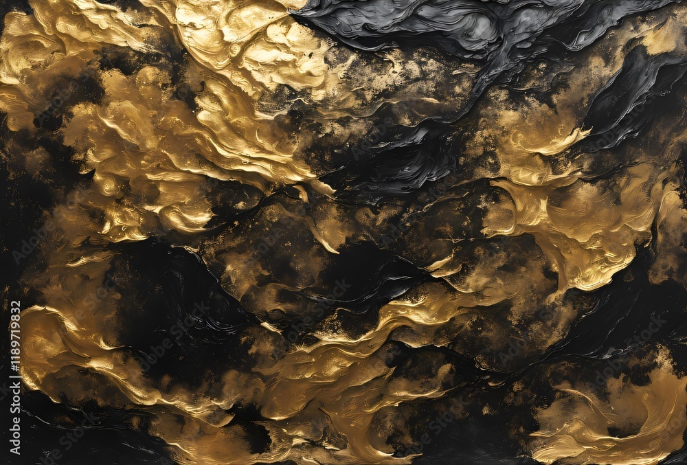 Shimmering Gold and Deep Black: The Dance of Contrast Shimmering Gold and Deep Black: The Dance of Contrast