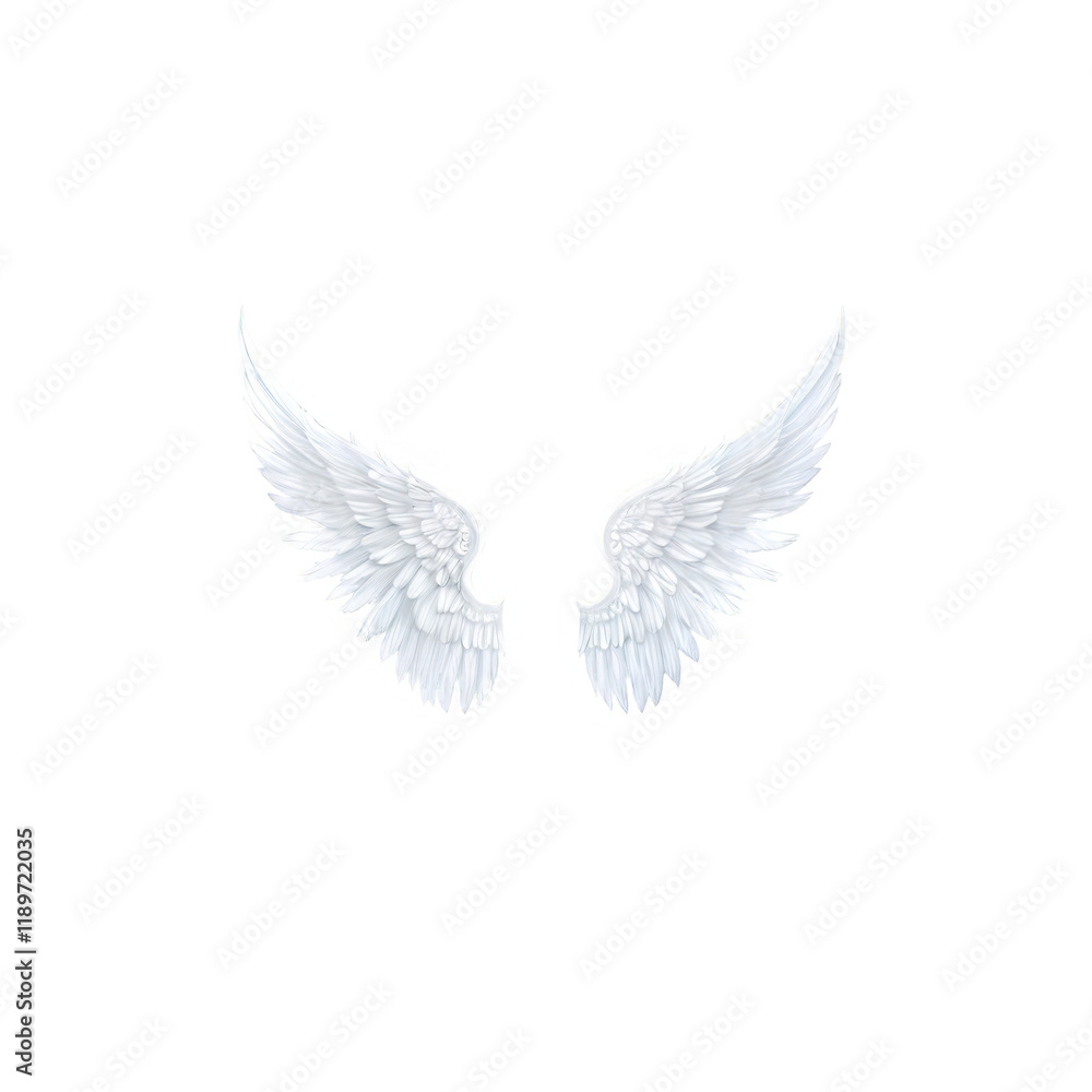 Fototapeta premium Angel Wings Clipart, Angel Wings Photo Overlays, White Wings