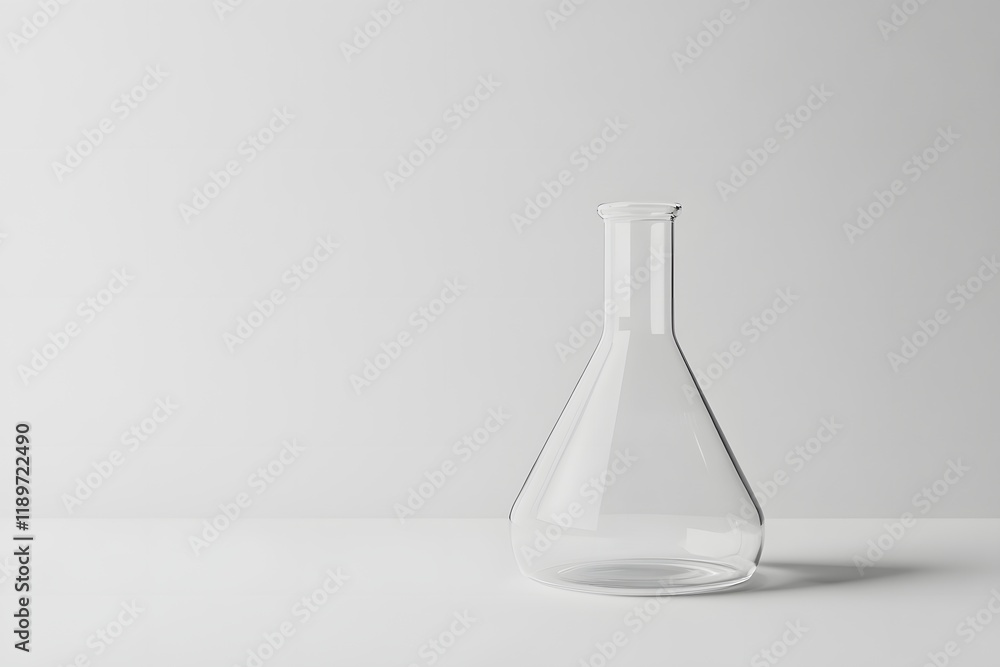 Empty Glass Flask on White Background Empty Glass Flask on White Background