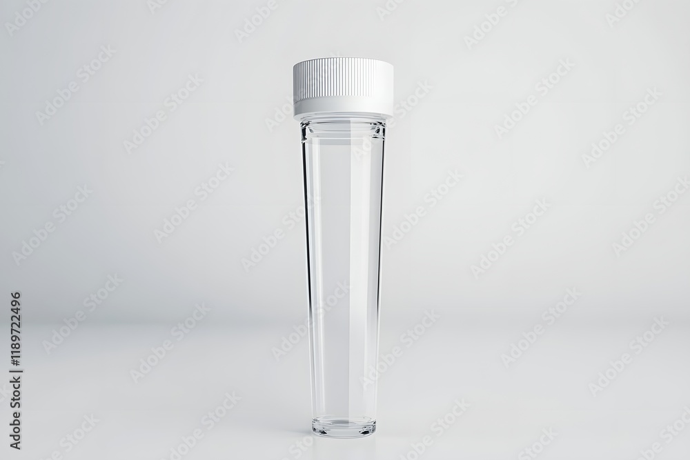 Empty Glass Tube with White Cap, Ready for Use Empty Glass Tube with White Cap, Ready for Use