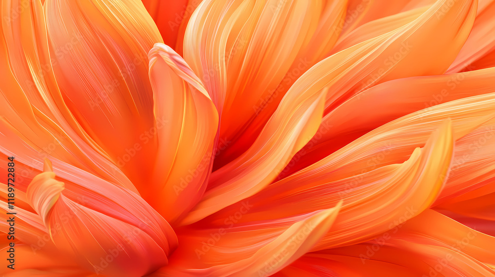 A vibrant close-up of an orange bird of paradise flower, showcasing its unique, exotic petals and tropical beauty against a plain background. Seapearl. Illustration A vibrant close-up of an orange bird of paradise flower, showcasing its unique, exotic petals and tropical beauty against a plain background. Seapearl. Illustration
