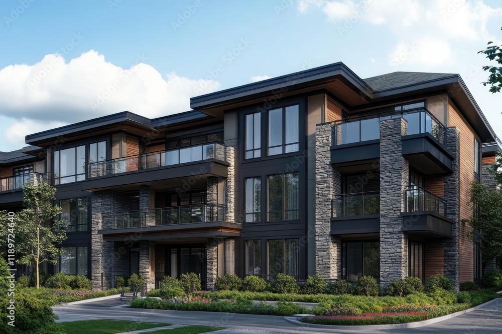 architectural rendering of a modern commercial building architectural rendering of a modern commercial building