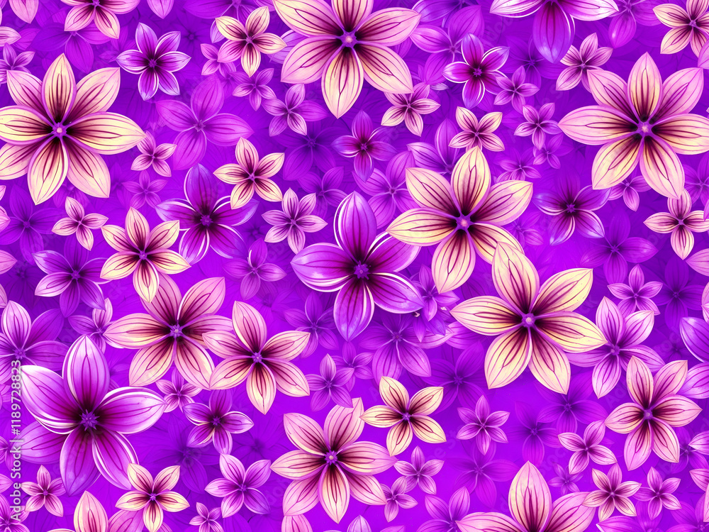 Vibrant purple blossoms with glowing effects, creating a magical floral design for creative projects. Generative AI Vibrant purple blossoms with glowing effects, creating a magical floral design for creative projects. Generative AI