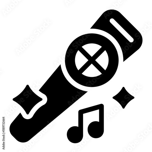 Kazoo glyph icon suitable for musical performances and event entertainment