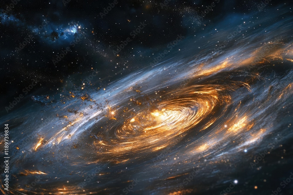 Obraz premium charming space background filled with stars and cosmic elements