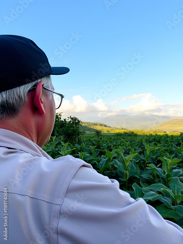 Tobacco in the Vinales Valley, in the Pinar del Rio Province of Cuba. photo