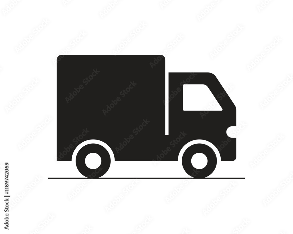 Vector Truck Icon Isolated On White Background Vector Truck Icon Isolated On White Background