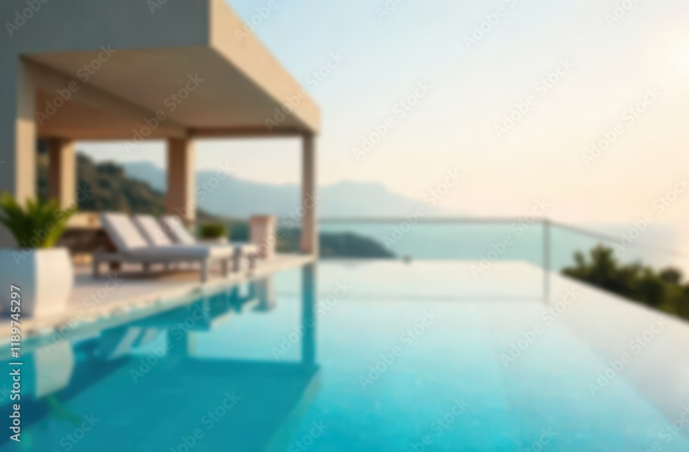 Blurred Poolside View Blurred Poolside View