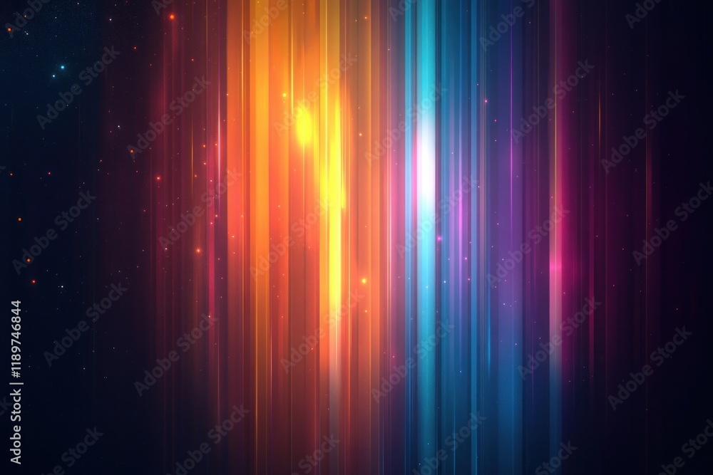 Abstract Digital Art with Bright Light Beams in Blue Orange and Pink on Dark Background Abstract Digital Art with Bright Light Beams in Blue Orange and Pink on Dark Background