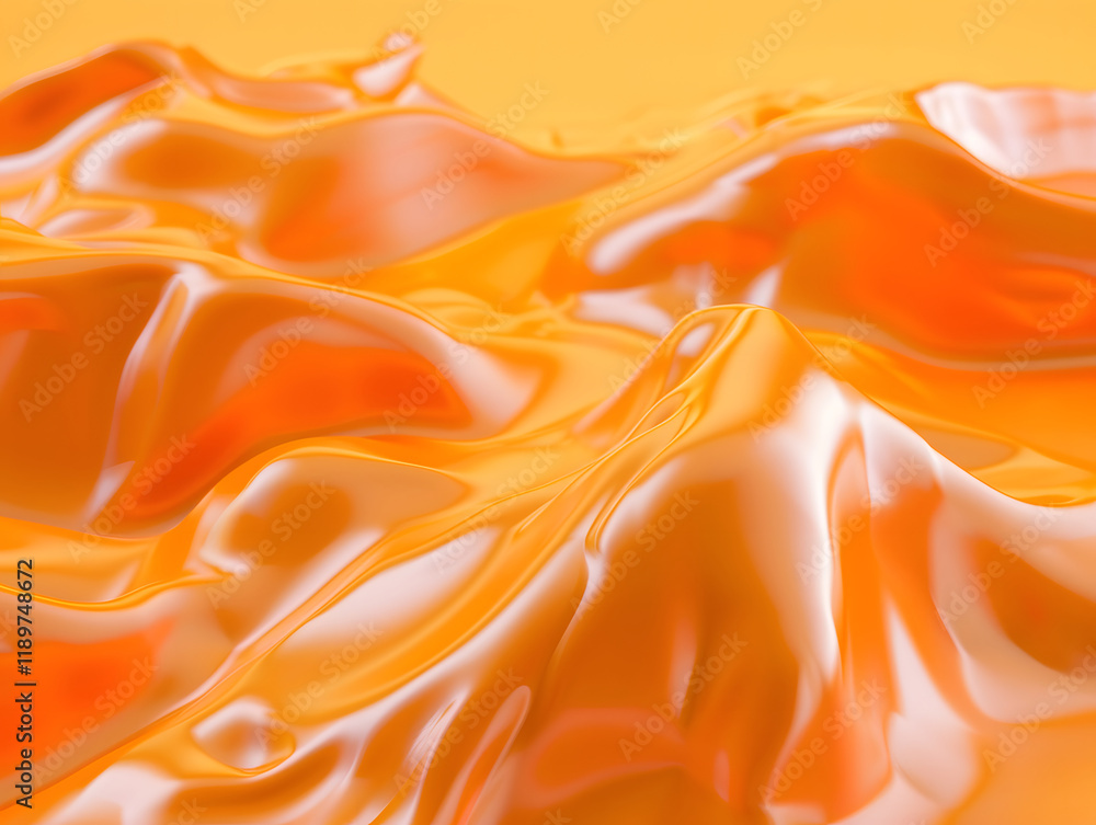 Obraz premium Abstract Orange Draped Fabric Texture