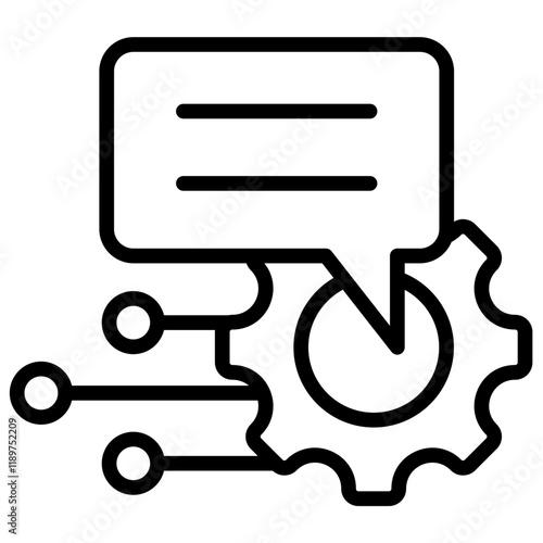 Natural Language Icon Lineal Syle