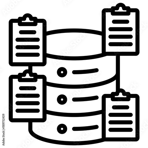 Unstructured Data Icon Lineal Syle
