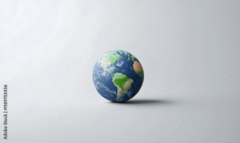 A stylized Earth globe on a white background. A stylized Earth globe on a white background.