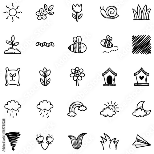 25 spring icon sheets 