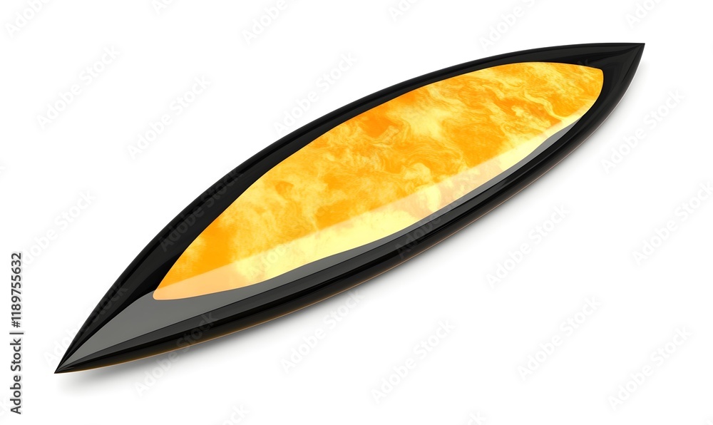 Abstract yellow and black surfboard design. Abstract yellow and black surfboard design.