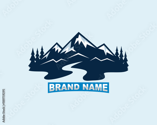 Mountain. Tiny house. Jungle. Home logo