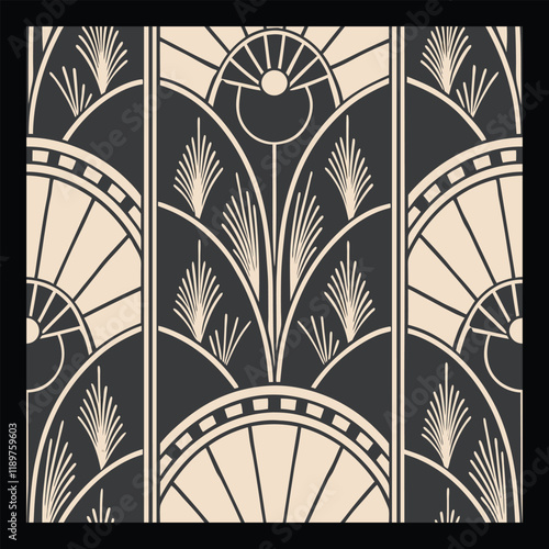 Vector seamless pattern with decorative elements. Vintage background. Can be used for wallpaper, 
pattern fills, web page background,surface textures.