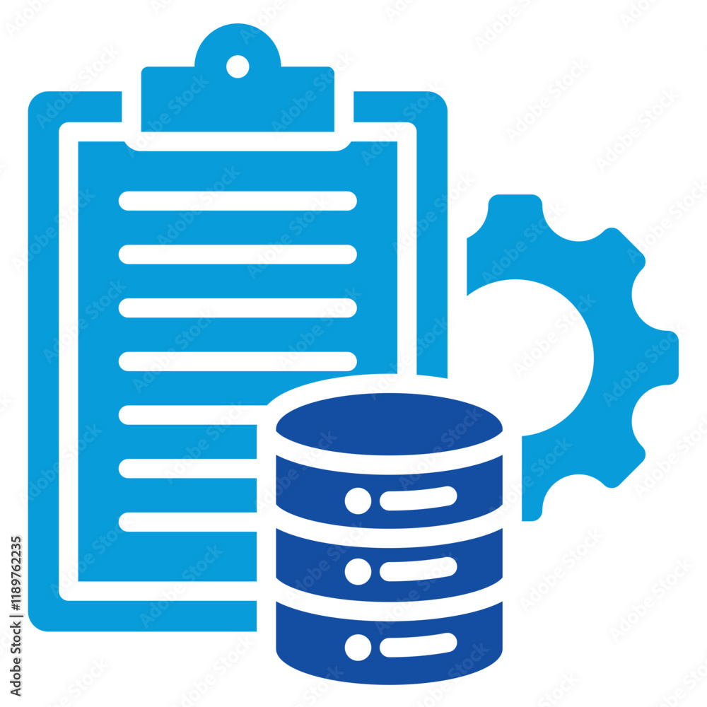 Data Integration Icon Dual Tone Color Style Data Integration Icon Dual Tone Color Style