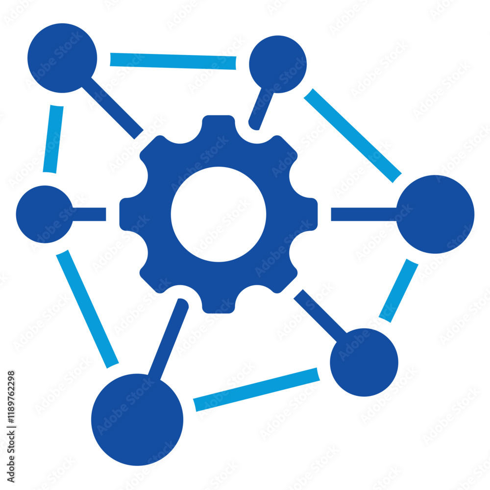 Knowledge Graph Icon Dual Tone Color Style Knowledge Graph Icon Dual Tone Color Style