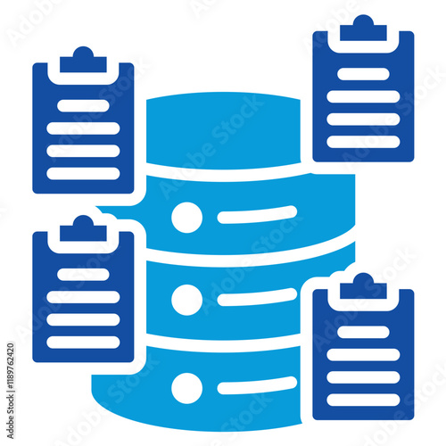 Unstructured Data Icon Dual Tone Color Style