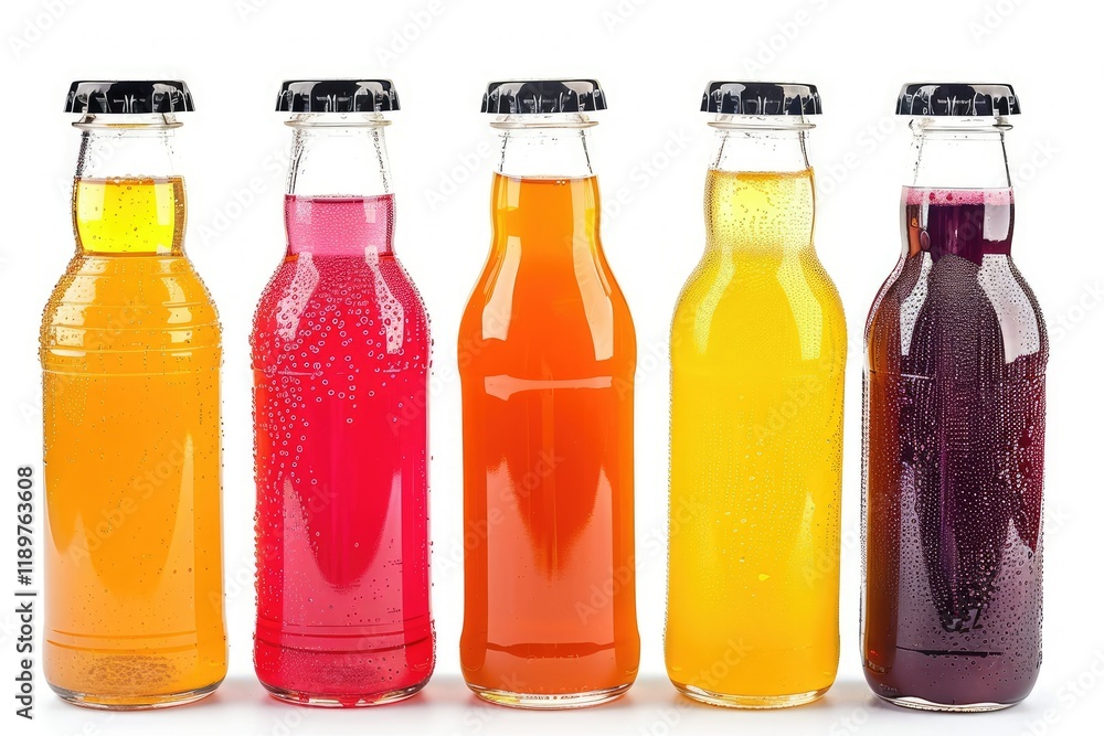 Flawless Image of Assorted of Fruit Juice Into Bottle Isolated on White Background Flawless Image of Assorted of Fruit Juice Into Bottle Isolated on White Background
