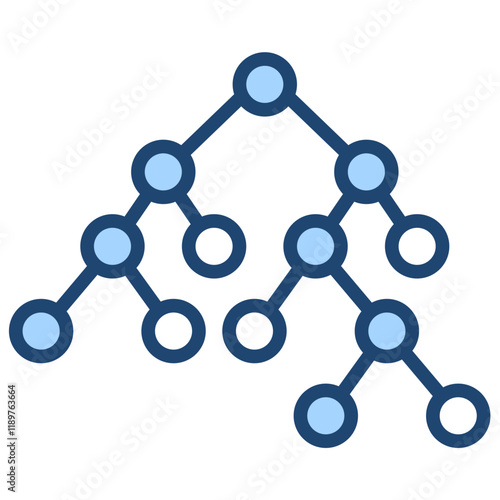 Random Forest Icon Lineal Blue Style