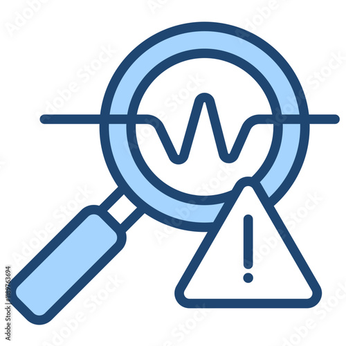 Anomaly Detection Icon Lineal Blue Style