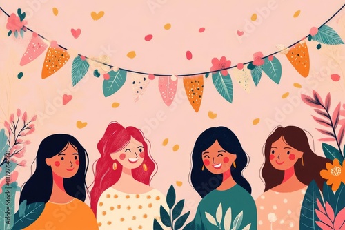 festive celebration background for womens history month