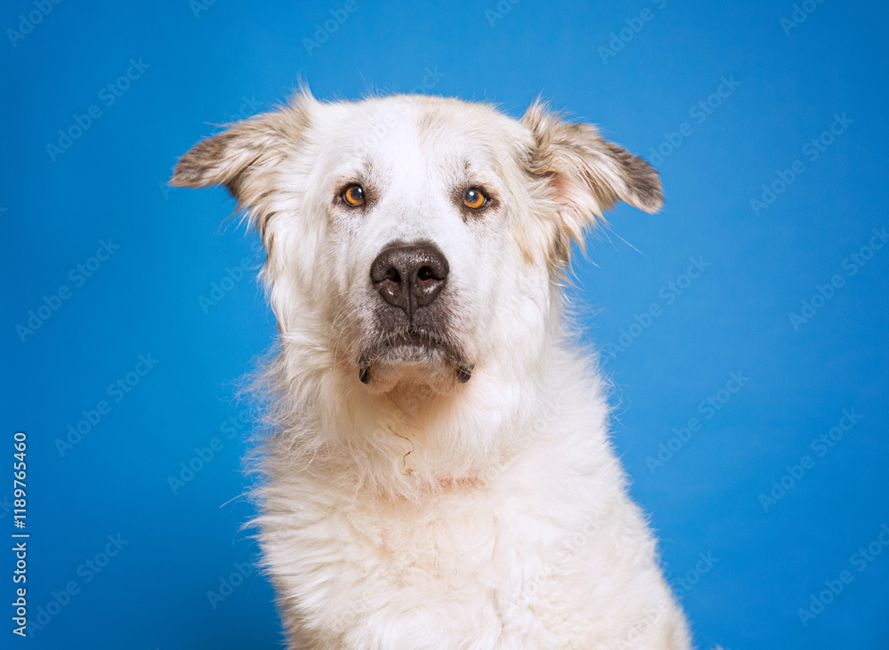 cute dog on an isolated background in a studio shot cute dog on an isolated background in a studio shot
