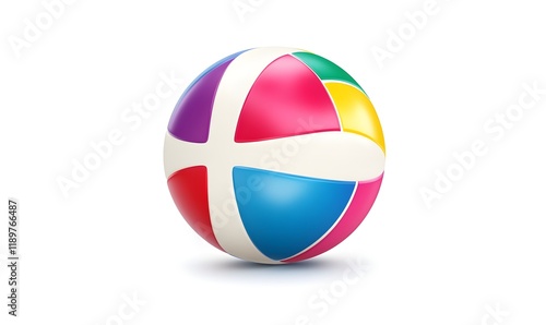 Free Download Colorful sphere, segmented design, isolated on white. - GFXLoad