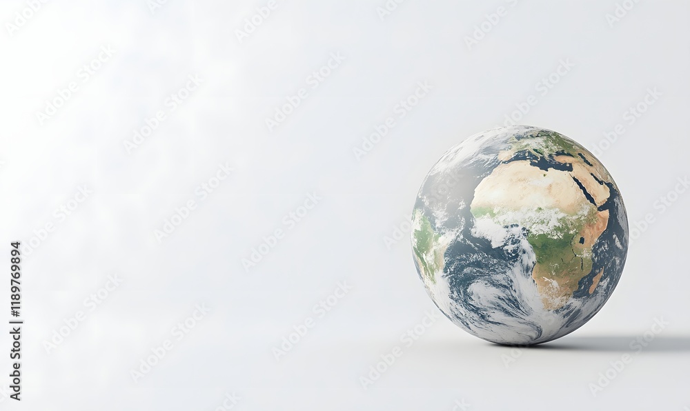 Fototapeta premium Earth globe on white background.