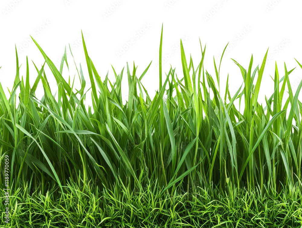 Fototapeta premium Lush Green Grass with Transparent Background