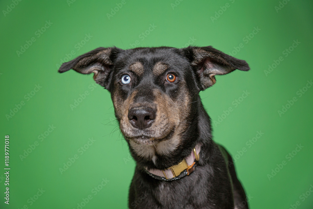 cute dog on an isolated background in a studio shot cute dog on an isolated background in a studio shot