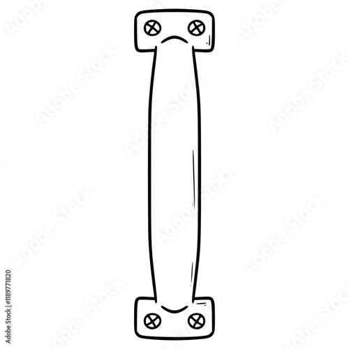 pull handle illustration hand drawn outline vector