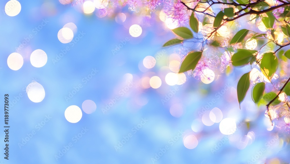 Serene Spring Blossoms Against a Bokeh Sky Serene Spring Blossoms Against a Bokeh Sky