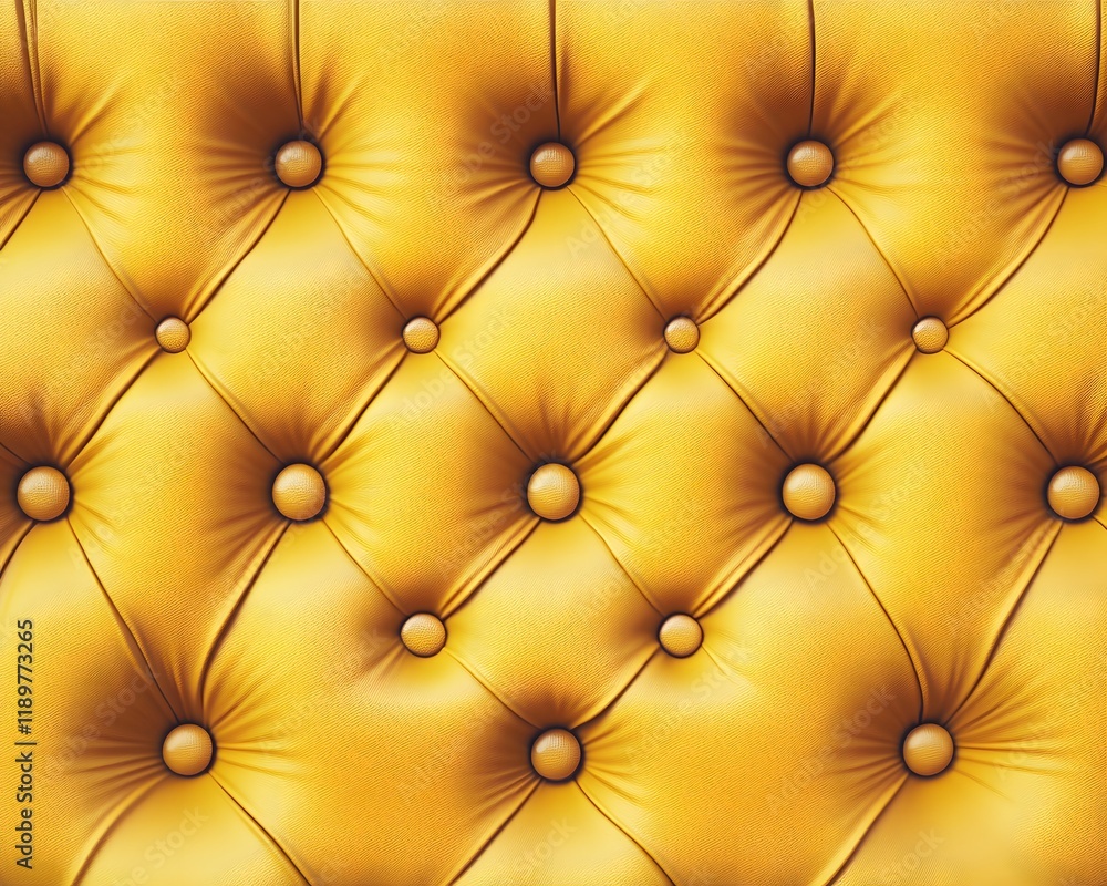 Fototapeta premium Gold Tufted Upholstery Texture