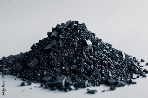 High Detail Image of Activated Carbon Isolated