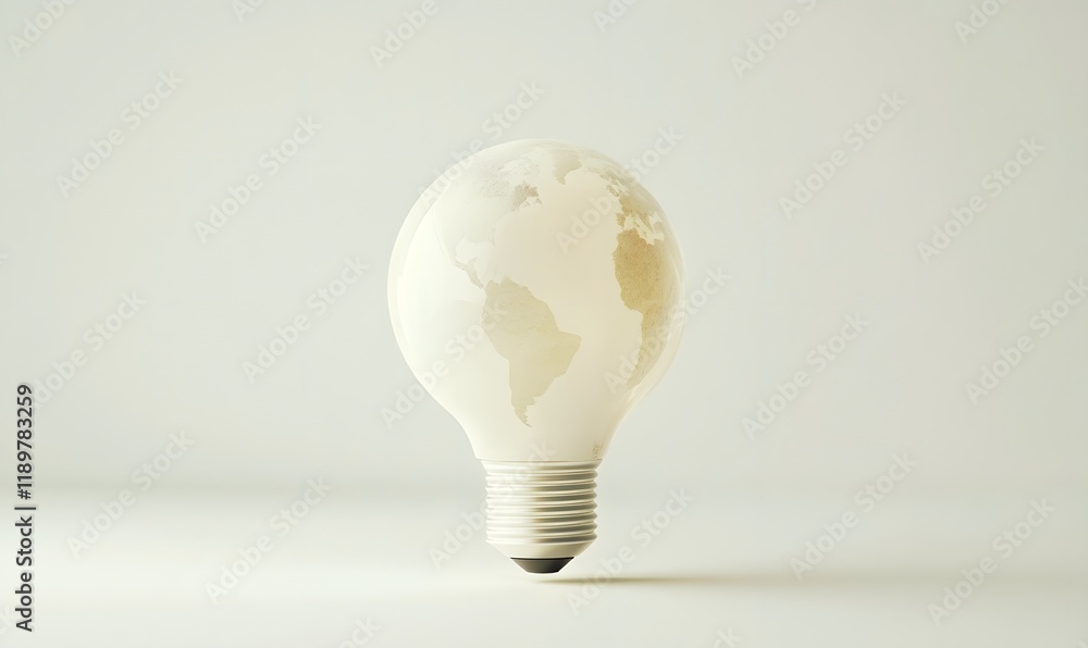 Lightbulb with world map inside, global idea concept. Lightbulb with world map inside, global idea concept.
