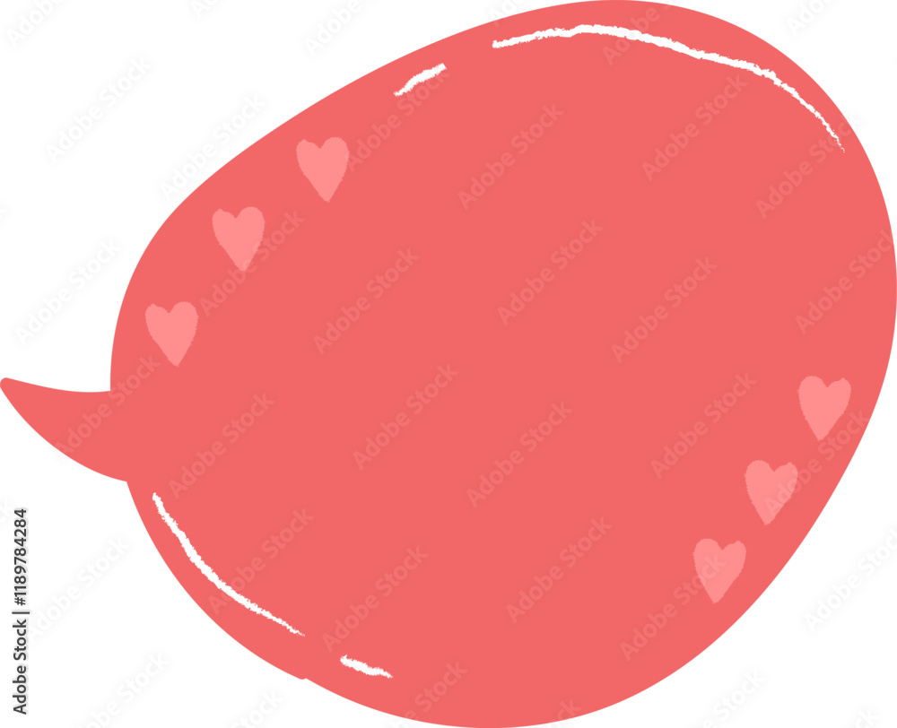 Obraz premium Hand Drawn Speech Bubble With Hearts