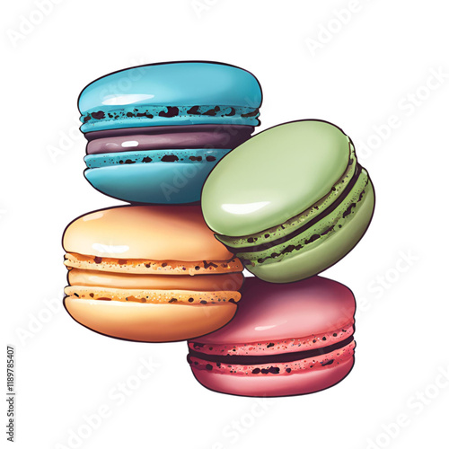 colorful macaroons