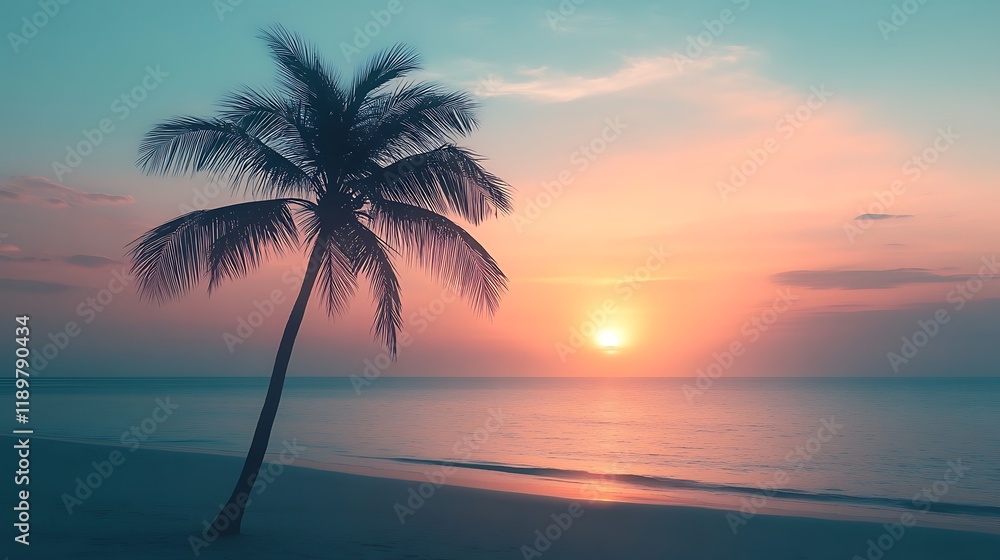 silhouette palm tree in the beach silhouette palm tree in the beach