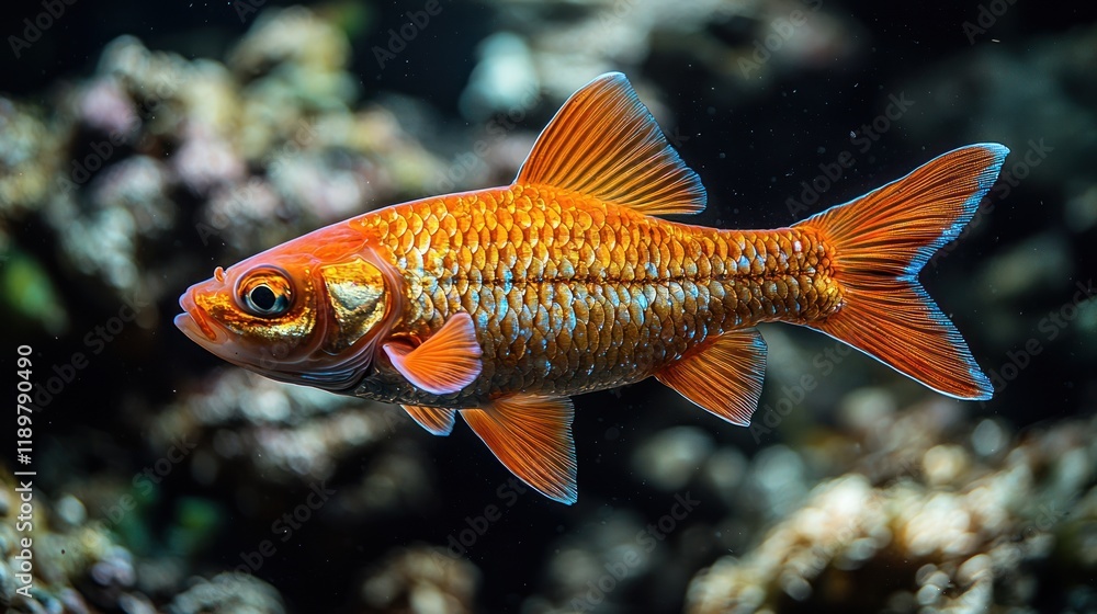 Stunning Orange Fish in Aquarium Stunning Orange Fish in Aquarium