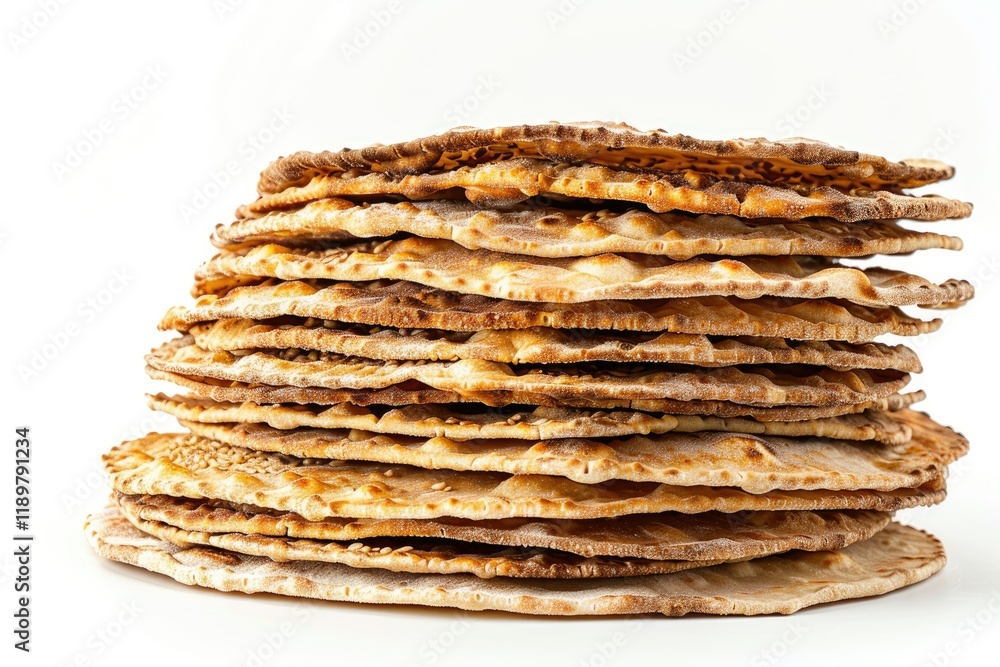 High Resolution of Stack of Flatbreads Made From Whole Grain Wheat High Resolution of Stack of Flatbreads Made From Whole Grain Wheat