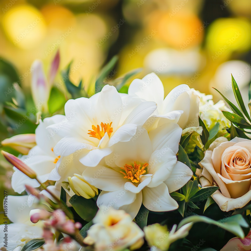Obraz premium Burning Candles And Lily Flowers On Black Background With Copy Space. Funeral Concept The Emotional Relief Of Pre-Arranging A Funeral.