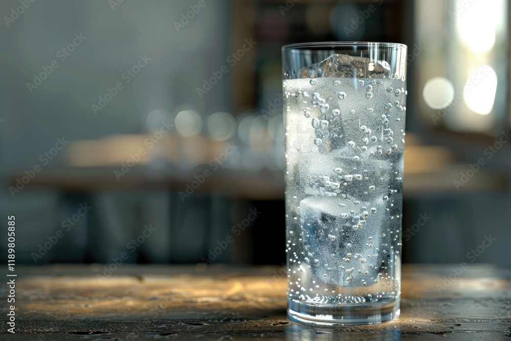 Ultra Quality Image of Glass of Mineral Carbonated Water with Ice Ultra Quality Image of Glass of Mineral Carbonated Water with Ice