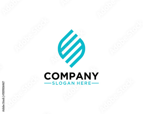 EM leaf initials logo