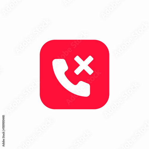 phone call reject icon sign vector photo