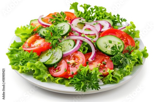 High Resolution of Assiette De Salade Nioise Isol Sur Un Fond Blanc