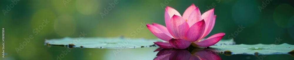 Pink lotus flower with a delicate stem in a serene lake, calming atmosphere, lotus, soft light Pink lotus flower with a delicate stem in a serene lake, calming atmosphere, lotus, soft light